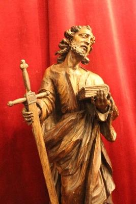 St. Paulus High Quality style Baroque en hand-carved wood , Belgium 18th century ( anno 1740 )