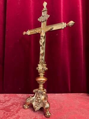 Altar - Cross style Baroque - Style en Bronze / Polished and Varnished, Belgium  19 th century ( Anno 1865 )