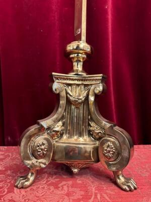 Altar - Cross style Baroque - Style en Brass / Bronze , Belgium  19 th century ( Anno 1835 )