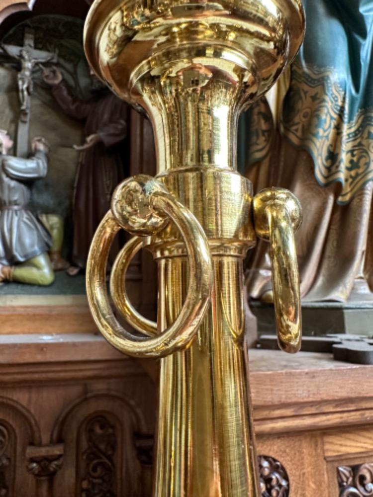 1 Baroque - Style Altar -Set 6 Matching Large Candle Sticks Height Without Pin: 100 Cm !