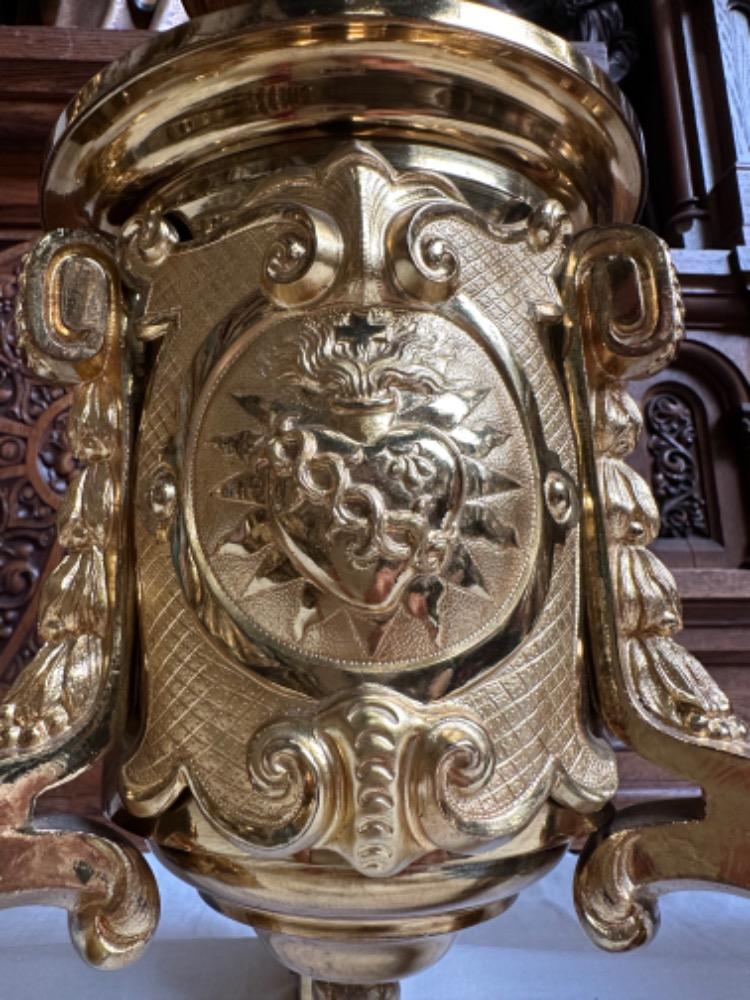 1 Baroque - Style Altar -Set 6 Matching Large Candle Sticks Height Without Pin: 100 Cm !