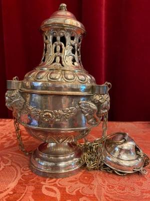 Censer  style Baroque - Style en Brass Silver Plated, Belgium 19 th century ( 1835 )