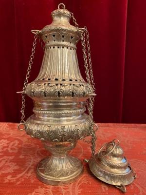 Censer Full Silver style BAROQUE-STYLE en Full - Silver, Belgium 18 th century ( Anno 1740 )