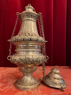 Censer Full Silver style BAROQUE-STYLE en Full - Silver, Belgium 18 th century ( Anno 1740 )