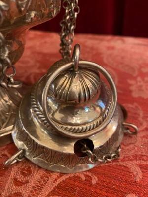 Censer Full Silver style BAROQUE-STYLE en Full - Silver, Belgium 18 th century ( Anno 1740 )