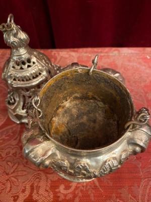 Censer Full Silver style BAROQUE-STYLE en Full - Silver, Belgium 18 th century ( Anno 1790 )