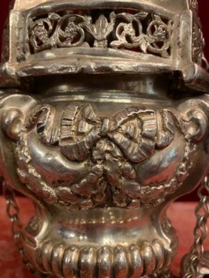 Censer Full Silver style BAROQUE-STYLE en Full - Silver, Belgium 18 th century ( Anno 1790 )