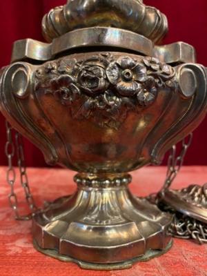 Censer Full Silver style BAROQUE-STYLE en Full - Silver, Belgium 18 th century ( Anno 1790 )