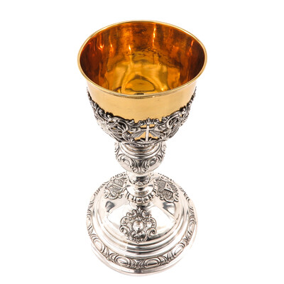 Chalice style Baroque - Style en Full - Silver, Belgium  19 th century