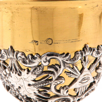 Chalice style Baroque - Style en Full - Silver, Belgium  19 th century