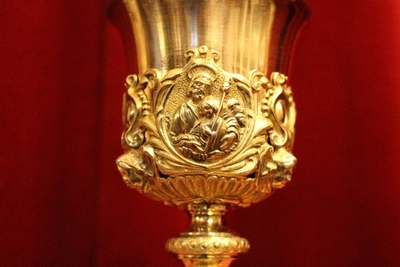 Chalice style Baroque - Style en full silver, Belgium 19 th century ( Anno 1850 )