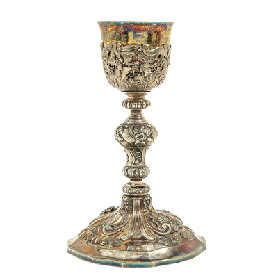 Chalice  style Baroque - Style en Silver, Belgium  19 th century