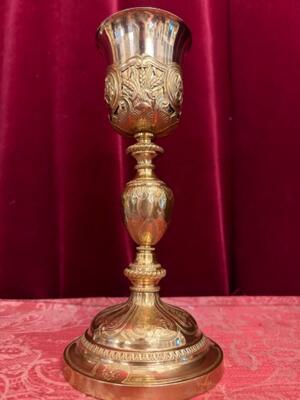 Chalice style Baroque - Style en Full - Silver / Gilt, Belgium  19 th century ( Anno 1835 )