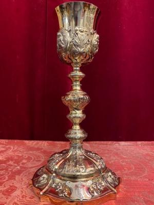 Chalice style BAROQUE-STYLE  en Full - Silver / 3 Silver Marks / Polished Varnished, France 19 th century ( Anno 1850 )