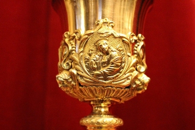 Chalice style Baroque - Style en full silver, Belgium 19 th century ( Anno 1850 )