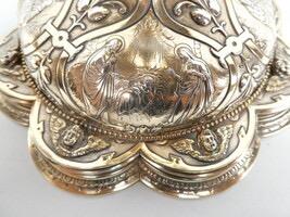 Chalice With Original Case Paten & Spoon. More Detail Pictures Of Nr : 4943212 style Baroque - Style en Full - Silver, Belgium  19 th century