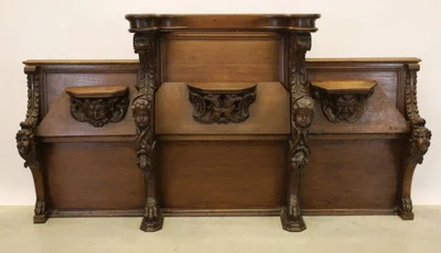 Choir Seats  style Baroque - Style en Oak wood, Belgium  19 th century