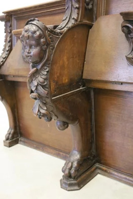 Choir Seats  style Baroque - Style en Oak wood, Belgium  19 th century