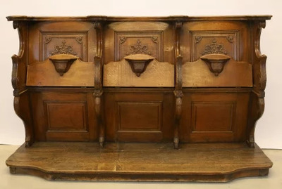 Choir Seats  style Baroque - Style en Oak wood, Belgium  19 th century