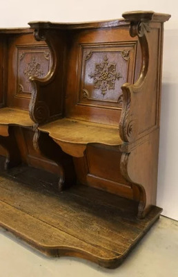 Choir Seats  style Baroque - Style en Oak wood, Belgium  19 th century