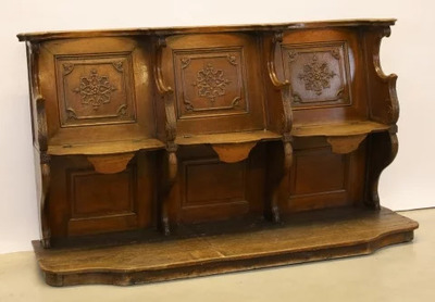 Choir Seats  style Baroque - Style en Oak wood, Belgium  19 th century