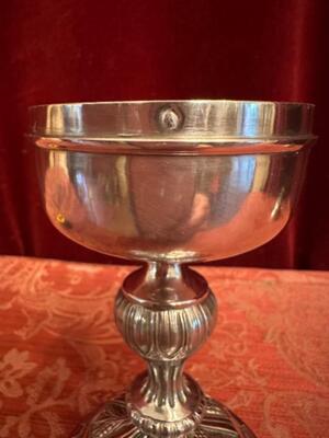 Ciborium style Baroque - Style en Full - Silver 6 Siver - Marks Present, Belgium 19 th century ( Anno 1825 )