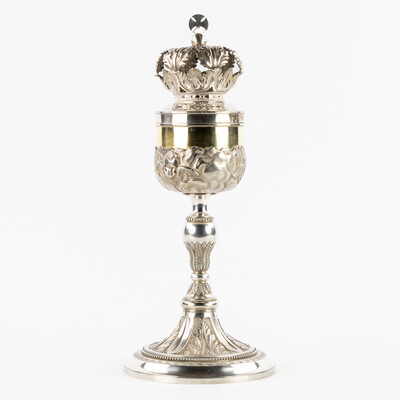 Ciborium By : Jan Jacobus Vermandele (Act. < 1827-1859) style Baroque - Style en Full - Silver, Gent - Belgium  19 th century