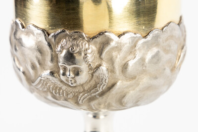 Ciborium By : Jan Jacobus Vermandele (Act. < 1827-1859) style Baroque - Style en Full - Silver, Gent - Belgium  19 th century
