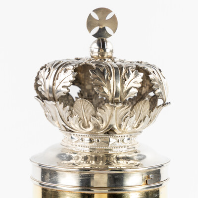 Ciborium By : Jan Jacobus Vermandele (Act. < 1827-1859) style Baroque - Style en Full - Silver, Gent - Belgium  19 th century