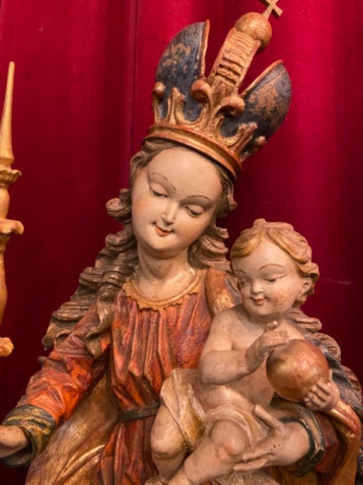 1 BAROQUE-STYLE Crescent Moon Madona & Child