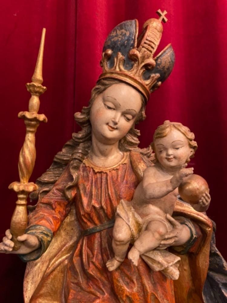 1 BAROQUE-STYLE Crescent Moon Madona & Child