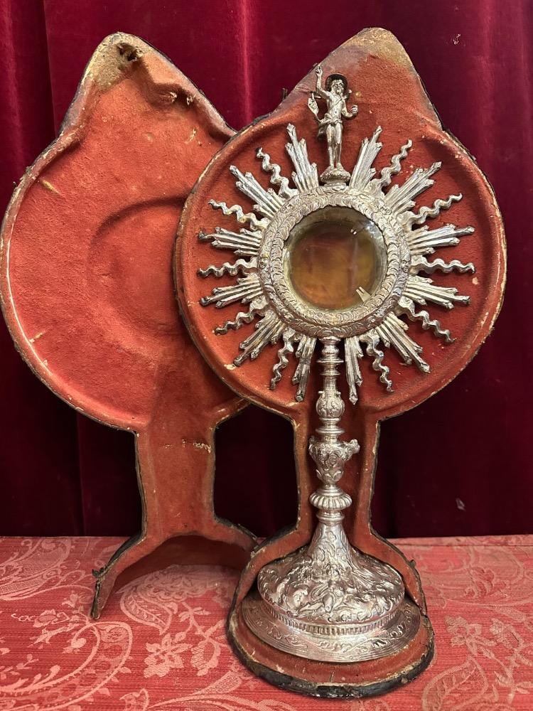 1 Baroque - Style Exceptional Monstrance Museum Piece, Fully Hand - Made In Solid Silver