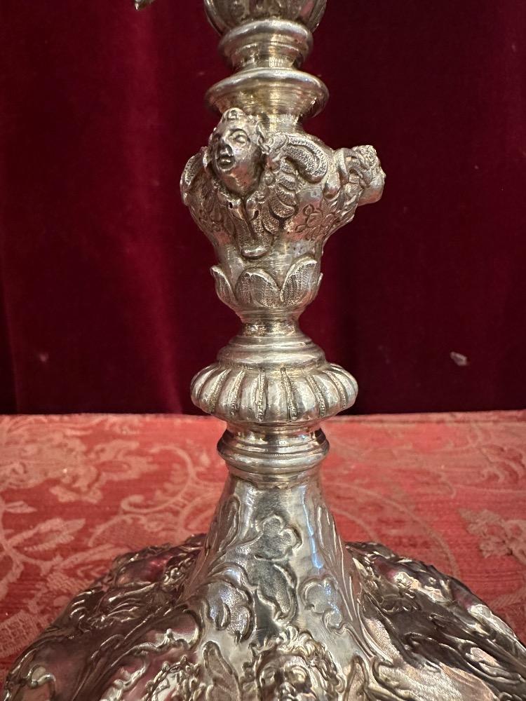 1 Baroque - Style Exceptional Monstrance  Museum Piece, Fully Hand - Made In Solid Silver