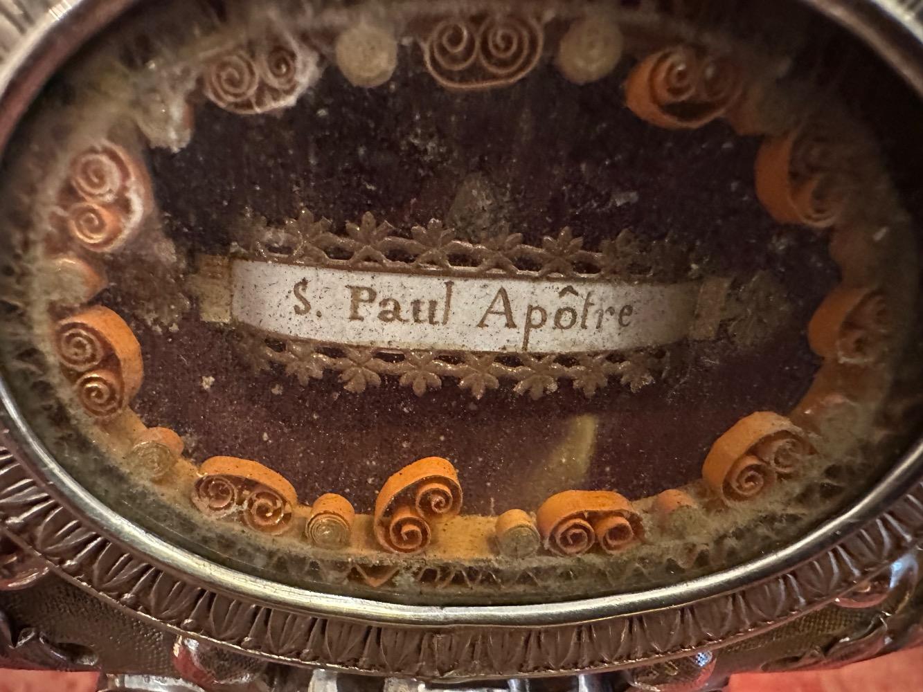 1 Baroque - Style Exceptional Reliquary Ex Ossibus Relic St. Paul Apostle
