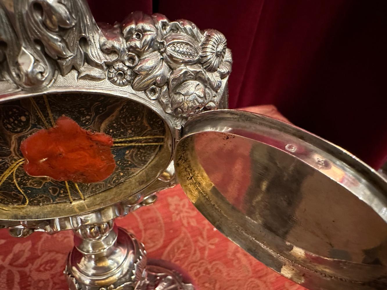 1 Baroque - Style Exceptional Reliquary Ex Ossibus Relic St. Paul Apostle