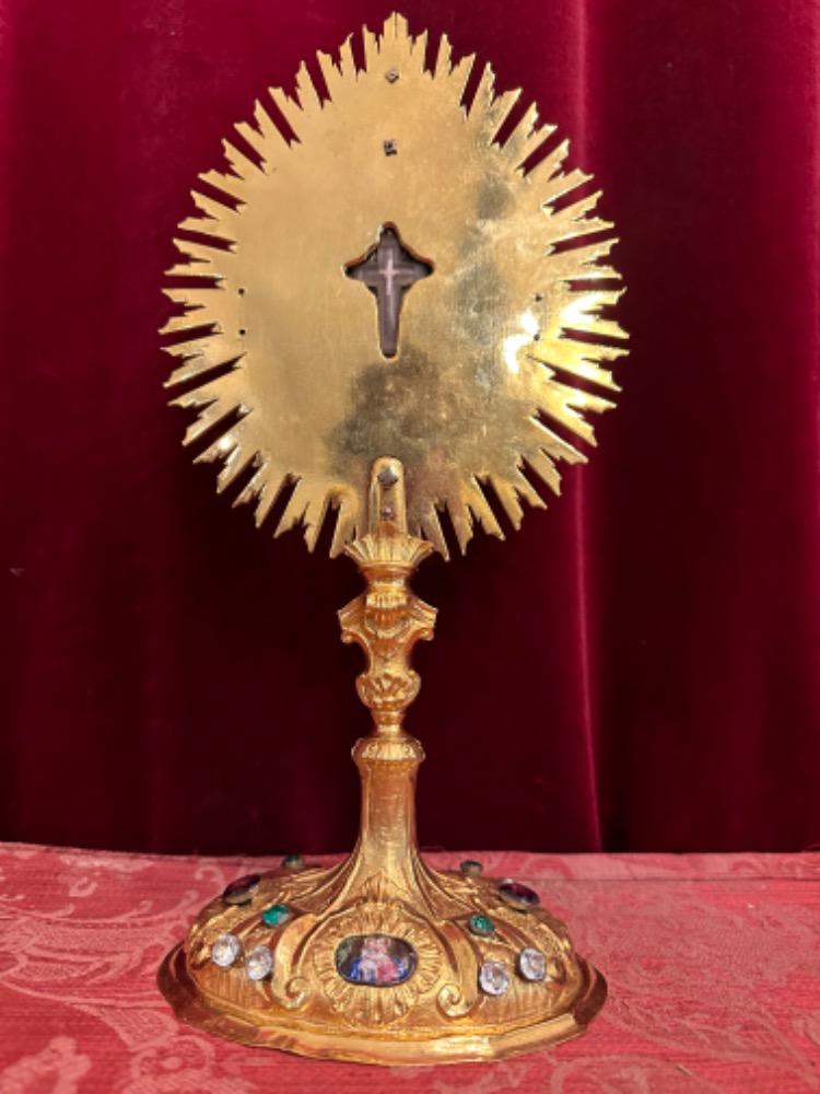 1 Baroque - Style Exceptional Reliquary - Relic Of The True Cross