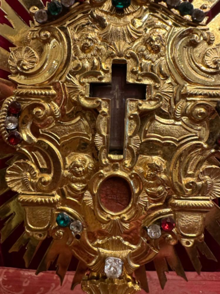 1 Baroque - Style Exceptional Reliquary - Relic Of The True Cross