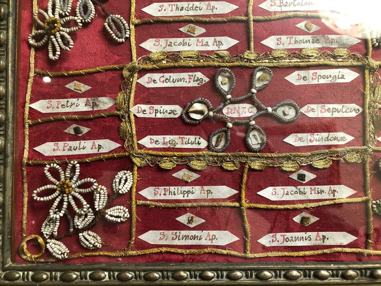 1 Baroque - Style Important Baroque Reliquary: Relics Related To D.N.J.C. & Relics Of 12 Apostles. Originally Sealed And With Document Most Probably Inside.