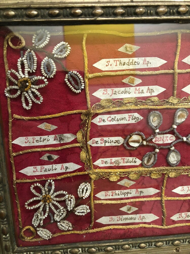 1 Baroque - Style Important Baroque Reliquary: Relics Related To D.N.J.C. & Relics Of 12 Apostles. Originally Sealed And With Document Most Probably Inside.