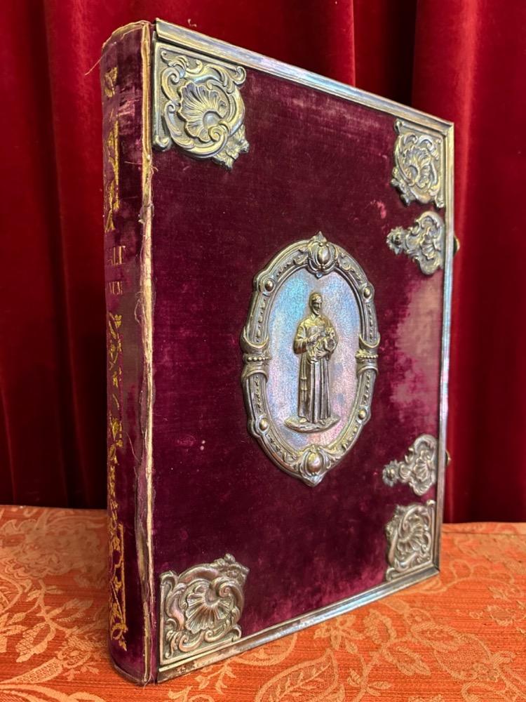 1 Baroque - Style Missale Romanum Multiple Fully Hand - Made Silver Applications And Locks Imagination St. Vincentius A Paulo