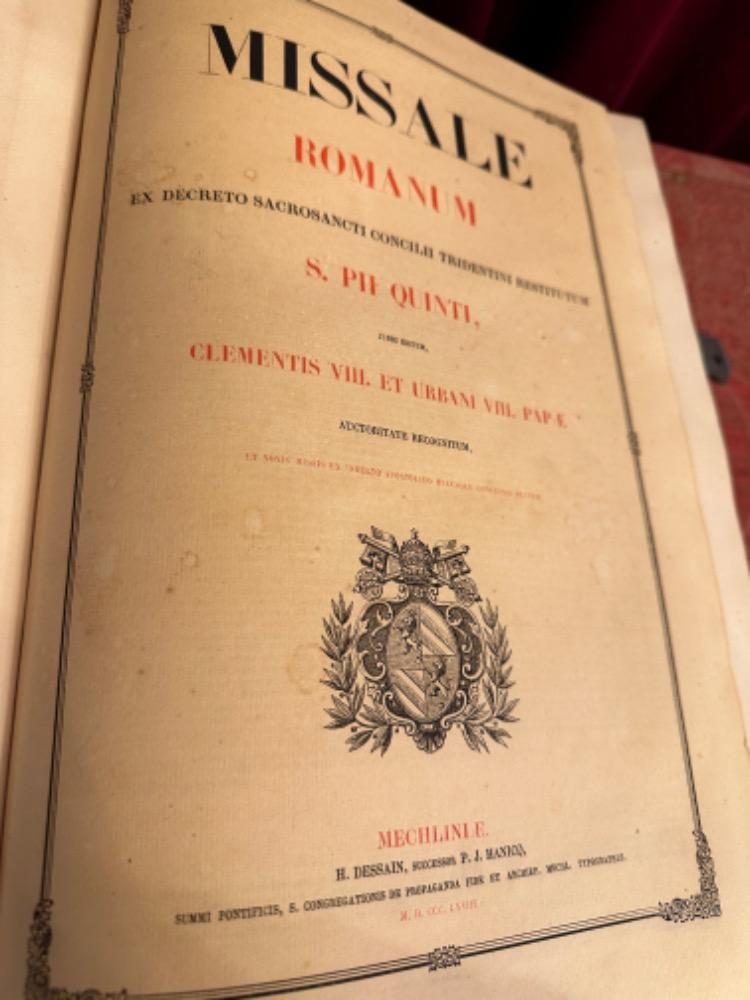 1 Baroque - Style Missale Romanum Multiple Fully Hand - Made Silver Applications And Locks Imagination St. Vincentius A Paulo