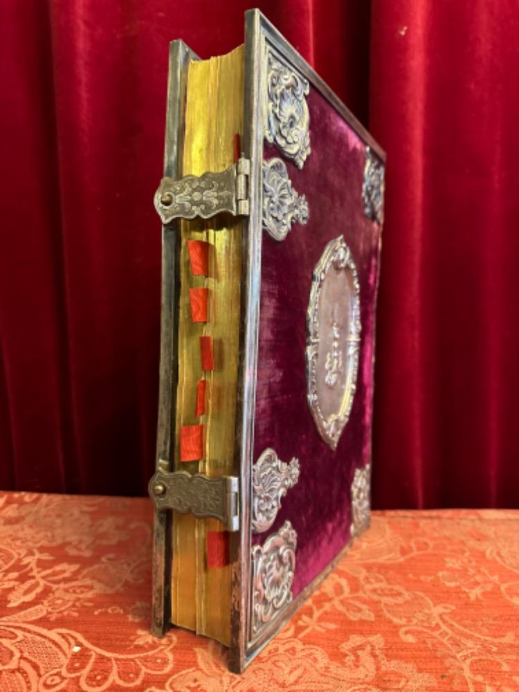 1 Baroque - Style Missale Romanum Multiple Fully Hand - Made Silver Applications And Locks Imagination St. Vincentius A Paulo