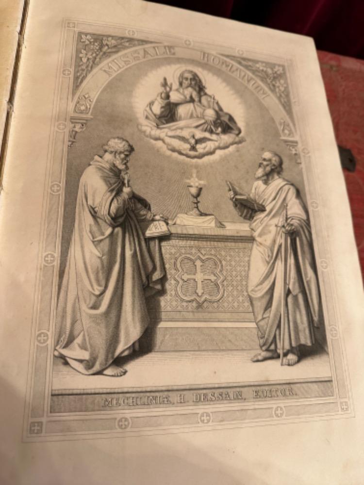 1 Baroque - Style Missale Romanum Multiple Fully Hand - Made Silver Applications And Locks Imagination St. Vincentius A Paulo