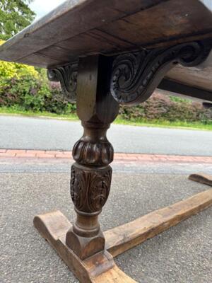 Monastery Table style Baroque - Style en Oak wood, Belgium  19 th century