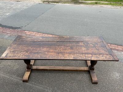 Monastery Table style Baroque - Style en Oak wood, Belgium  19 th century