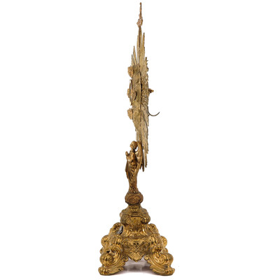 Monstrance  style BAROQUE-STYLE en Brass / Gilt, Belgium  19 th century