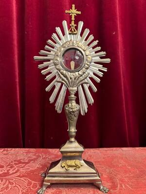 Monstrance  style Baroque - Style en Bronze, Belgium  19 th century