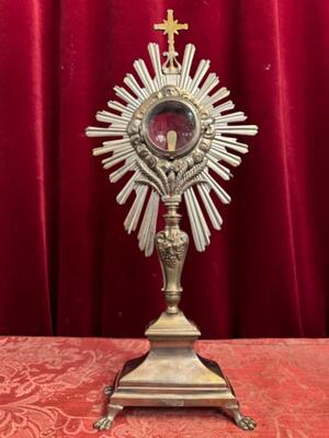 Monstrance  style Baroque - Style en Bronze, Belgium  19 th century