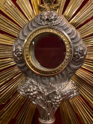 Monstrance H 54 Cm style Baroque - Style en Full - Silver / Polished and Varnished / Silver Marks Present, France 18 th century