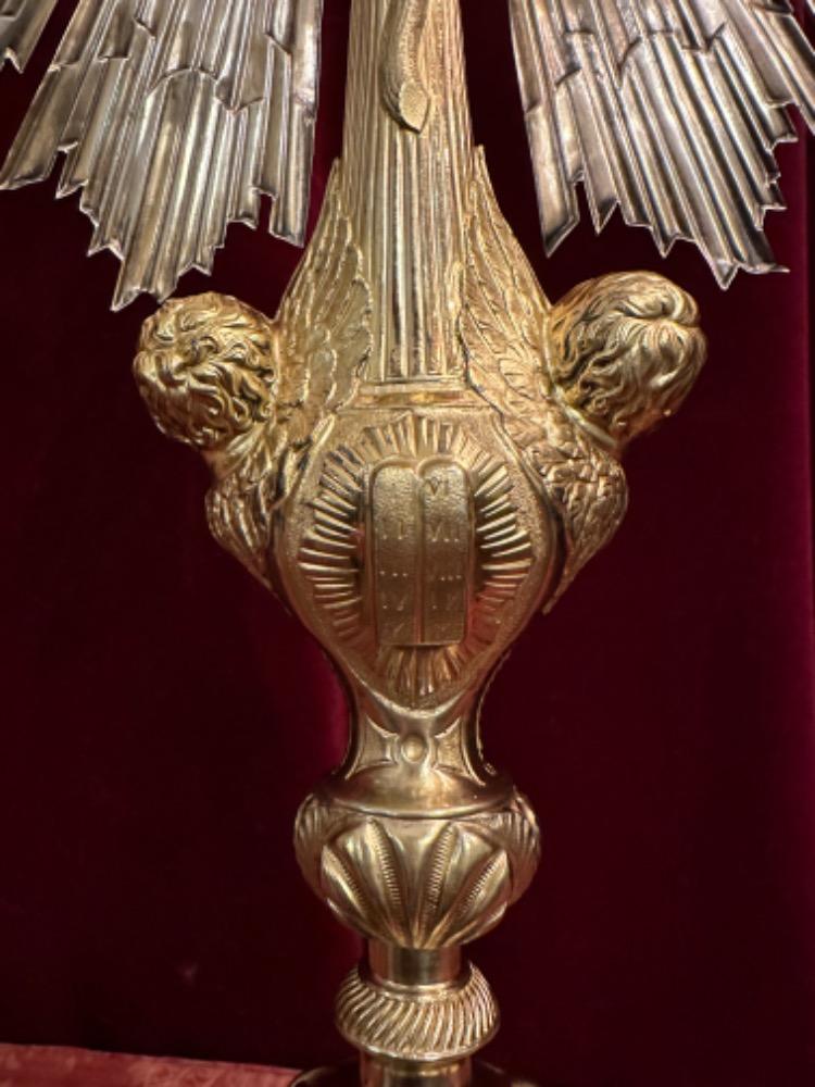 1 Baroque - Style Monstrance With Original Full Silver Lunula